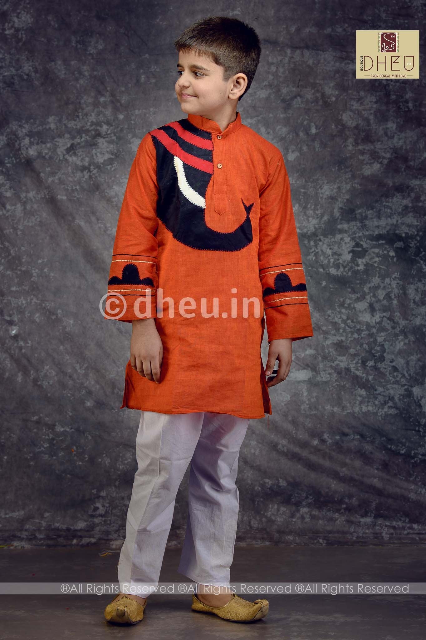 Cotton Applique Kurta for Boys - Boutique Dheu