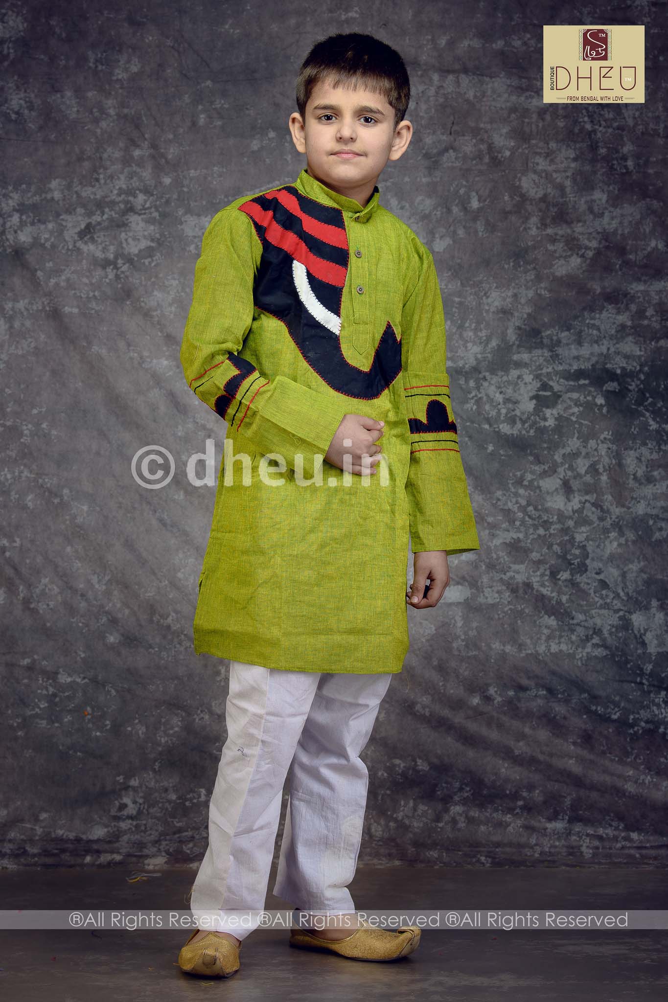 Cotton Applique Kurta for Boys - Boutique Dheu