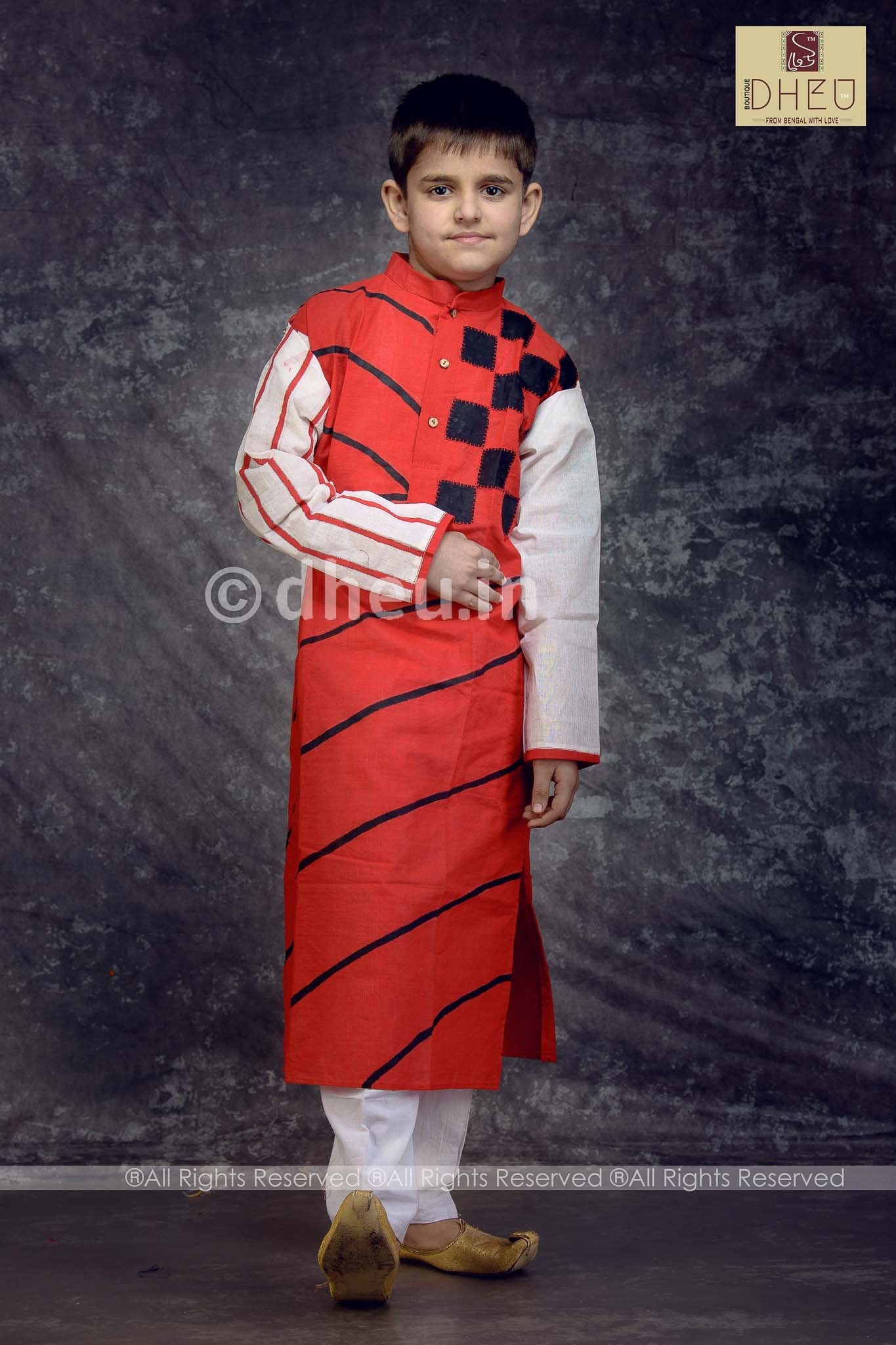Cotton Applique Kurta for Boys - Boutique Dheu