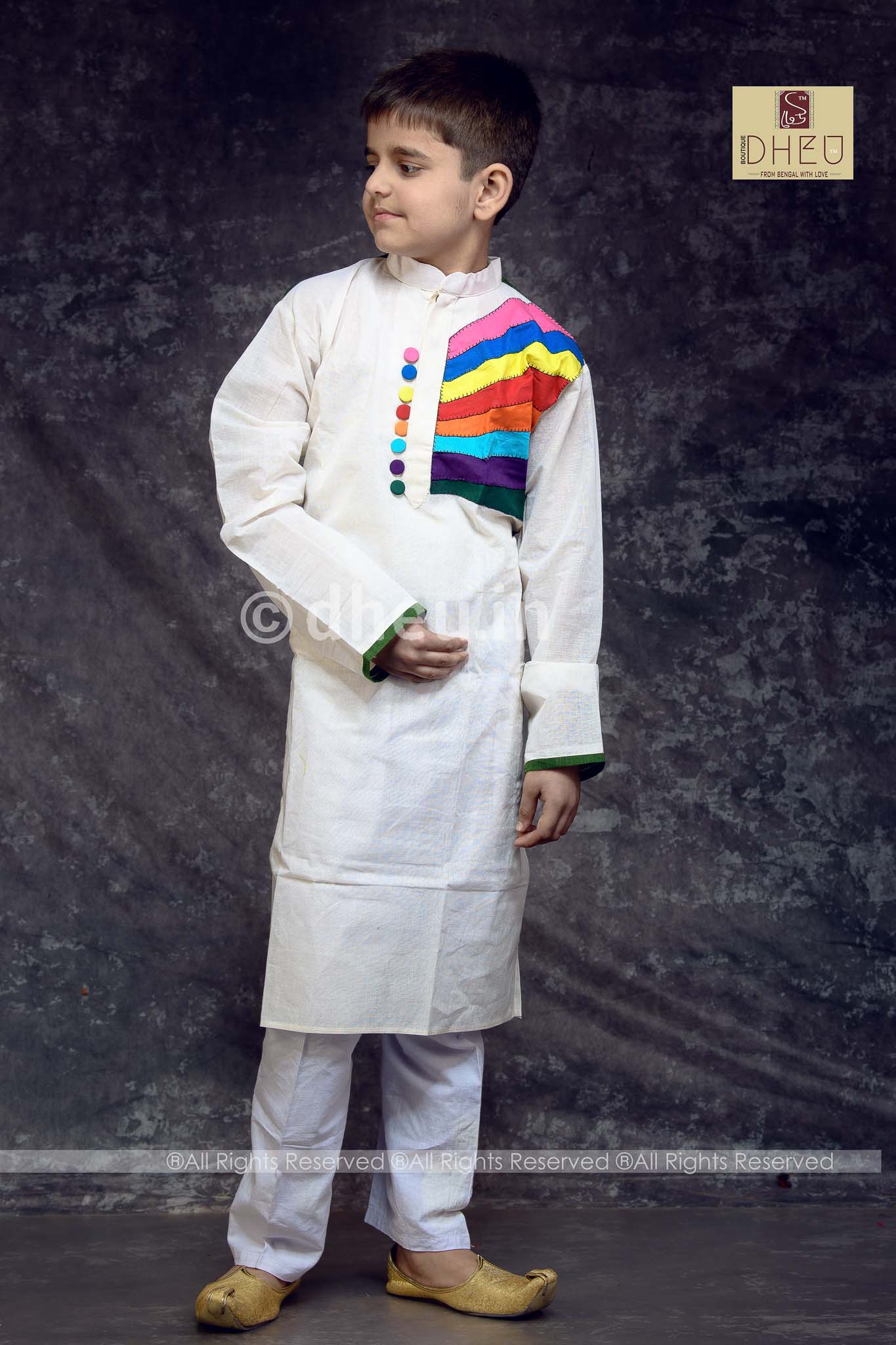 Cotton Applique Kurta for Boys - Boutique Dheu