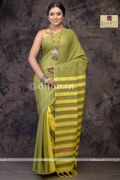 Khes – Handloom pure Cotton Saree - Boutique Dheu