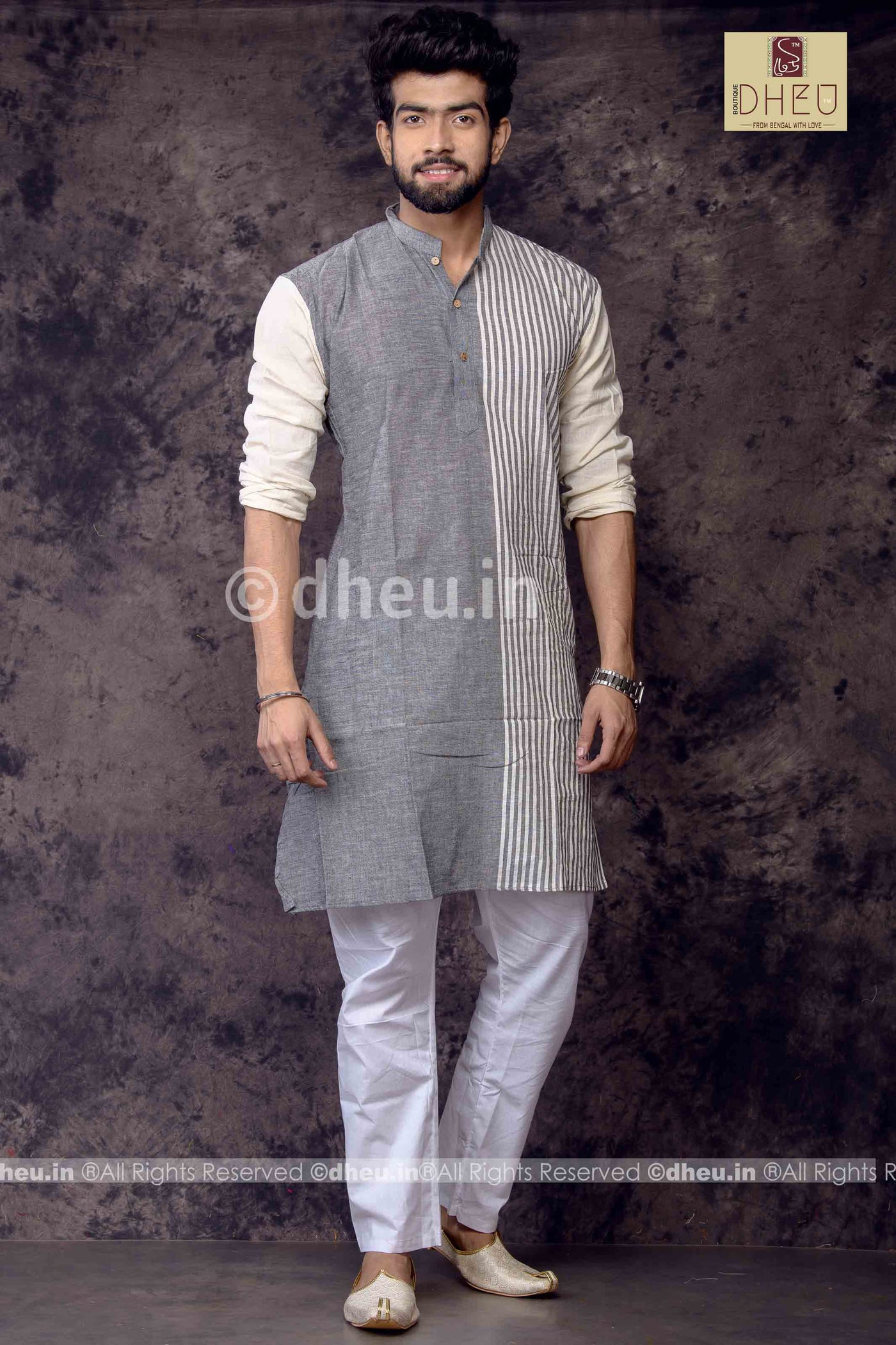 Pure Cotton Stripe  kurta - Boutique Dheu