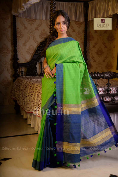 Handloom Silk Saree-Kurta Couple Set - Boutique Dheu