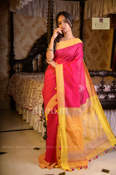 Handloom Silk Saree-Kurta Couple Set - Boutique Dheu