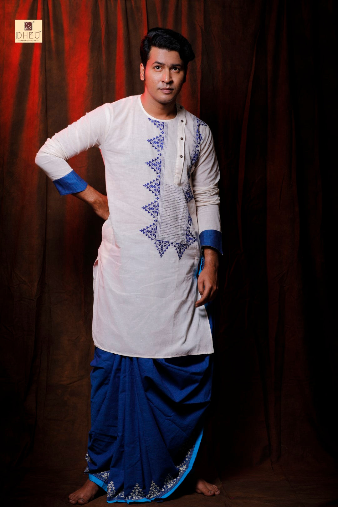 Anirban s Choice Dheu Designer Kurta Dhoti Optional Set Dheu