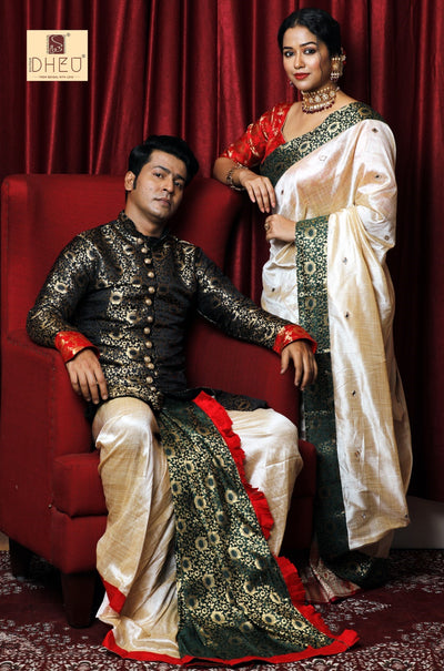 Anirban & Sohini Signature- Kurta-Saree Couple set