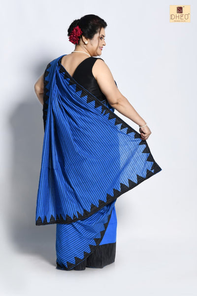 Monkshood Blue- Mekhela Couple set