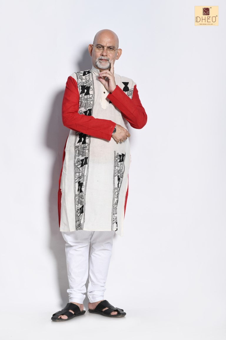 Amader Choto Gram- Cotton Saree+Kurta Set For Mom and Dad