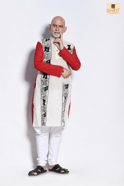 Amader Choto Gram- Cotton Saree+Kurta Set For Mom and Dad