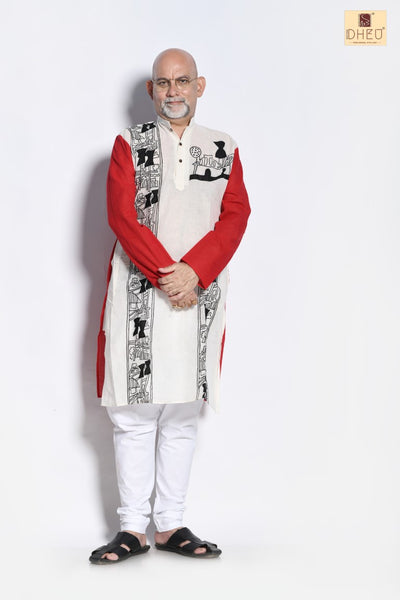 Amader Choto Gram- Cotton Saree+Kurta Set For Mom and Dad