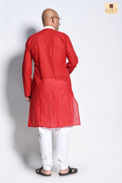 Amader Choto Gram- Cotton Saree+Kurta Set For Mom and Dad