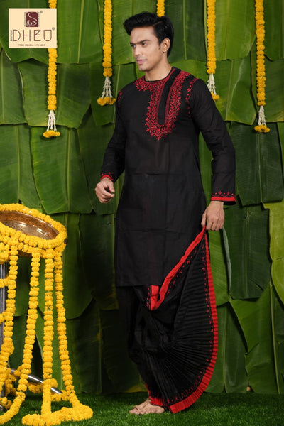 Mandanda- Dheu Designer Kurta-Dhoti(Optional)Set