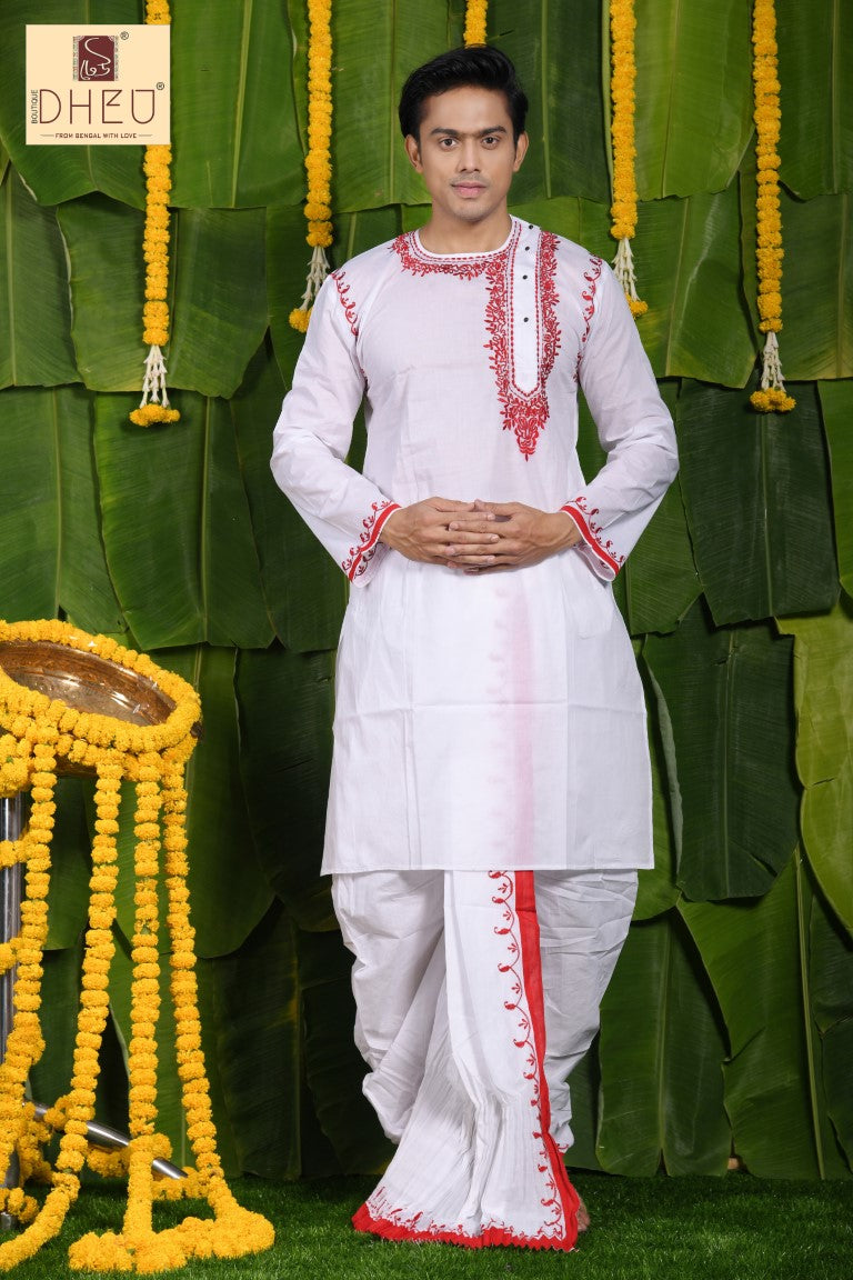 Harishchandra- Dheu Designer Kurta-Dhoti(Optional)Set