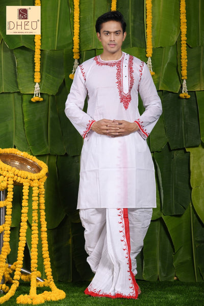 Harishchandra- Dheu Designer Kurta-Dhoti(Optional)Set