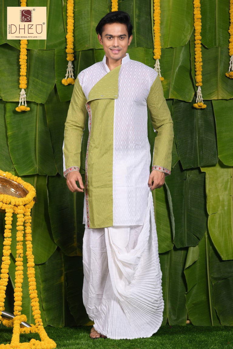 Chikonkari- Dheu Designer Dhoti(Optional)Kurta Set