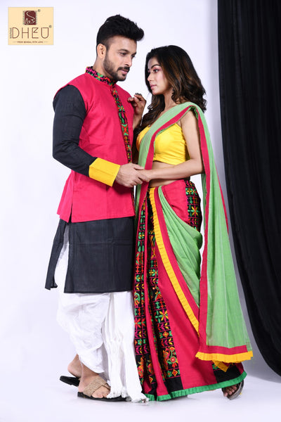 Kach ki Jodi- - Dheu Designer Mekhela Couple set