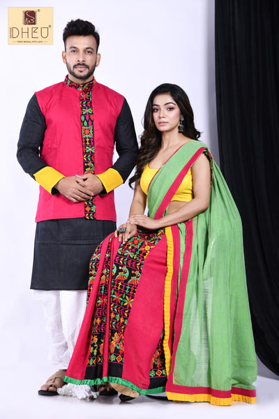 Kach ki Jodi- - Dheu Designer Mekhela Couple set