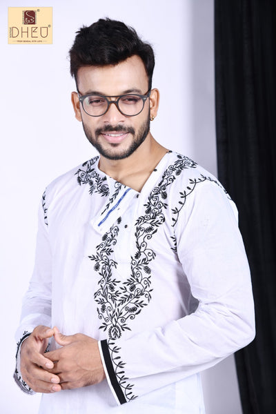 Uttam Kumar - Dheu Designer Kurta-Dhoti(Optional)Set