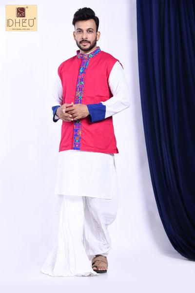 Lovebirds of Rajkot- - Mekhela-Kurta Couple Set