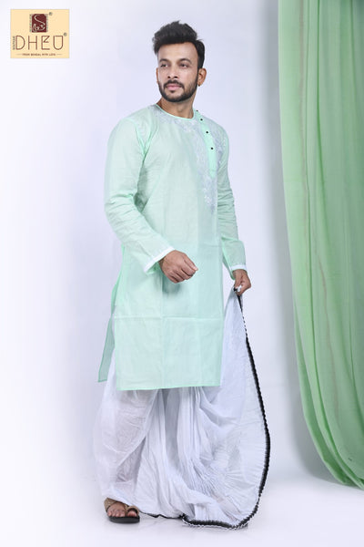 Bangalibabu - Dheu Designer Dhoti(Optional)Kurta Set