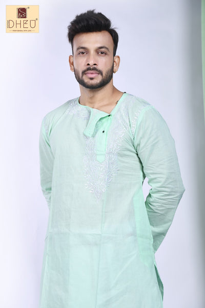 Bangalibabu - Dheu Designer Dhoti(Optional)Kurta Set