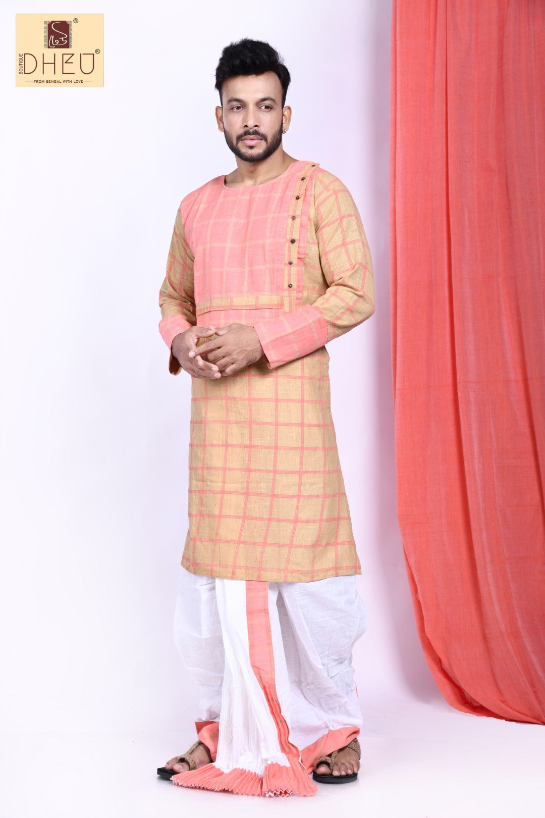 Paka Dekha- Dheu Designer Dhoti(Optional) Kurta