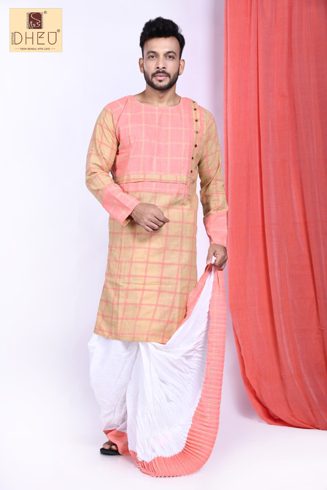 Paka Dekha- Dheu Designer Dhoti(Optional) Kurta