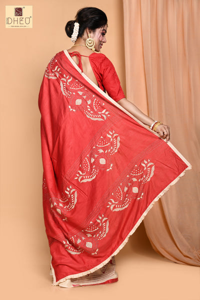 Biyer Saaj -Hand crafted kantha saree