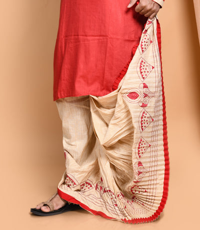 Designer Kantha Dhoti- Ready to wear