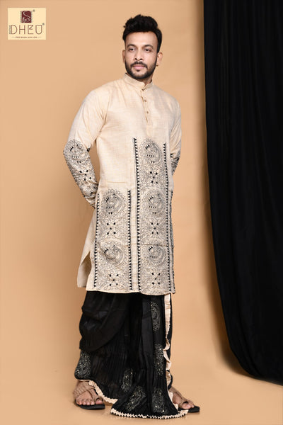 Raj Kahini- Dheu Designer Silk  Dhoti(Optional)Kurta Set