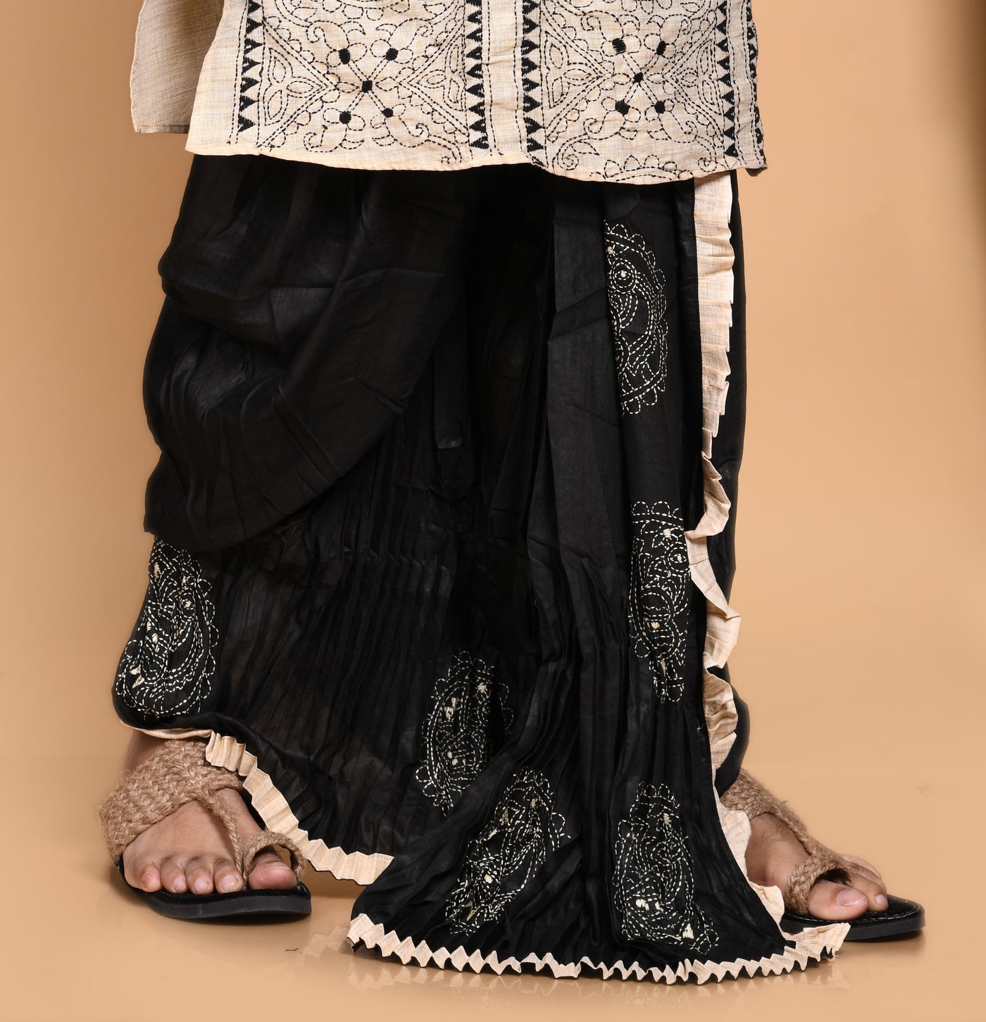 Designer Kantha Dhoti- Ready to wear