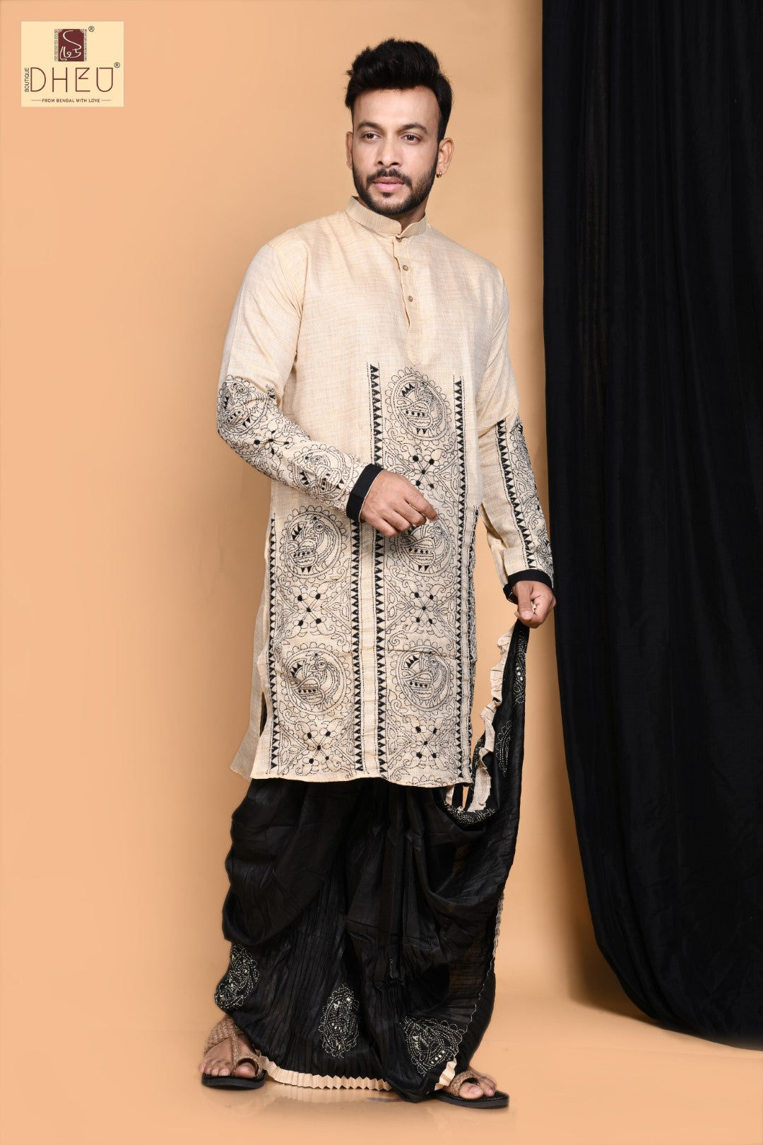 Raj Kahini- Dheu Designer Silk  Dhoti(Optional)Kurta Set