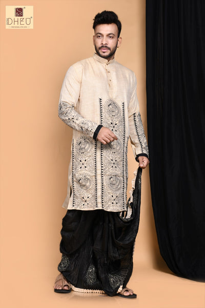 Raj Kahini- Dheu Designer Silk  Dhoti(Optional)Kurta Set