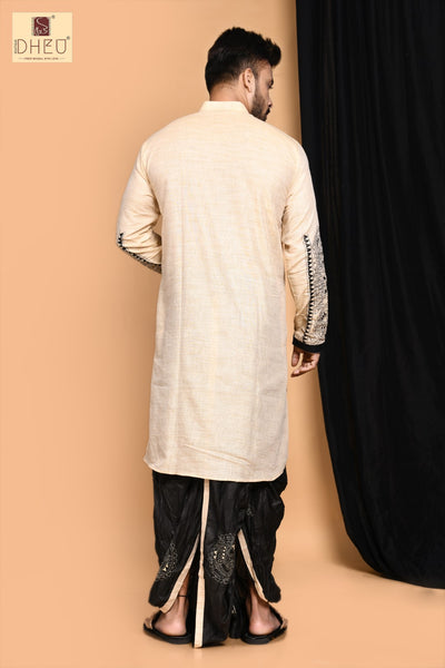 Raj Kahini- Dheu Designer Silk  Dhoti(Optional)Kurta Set