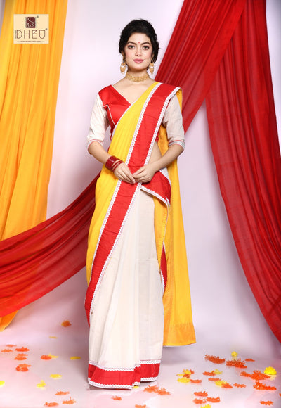 Gaye Holud- Dheu Designer Mekhela Couple set
