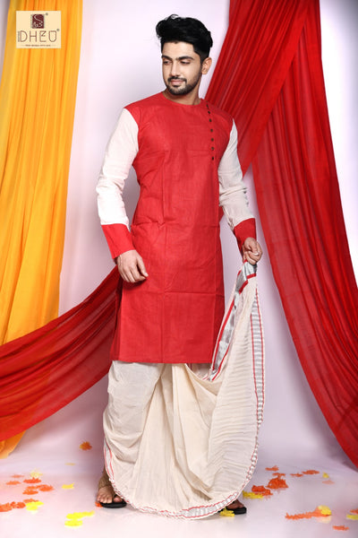 Gaye Holud- Dheu Designer Mekhela Couple set