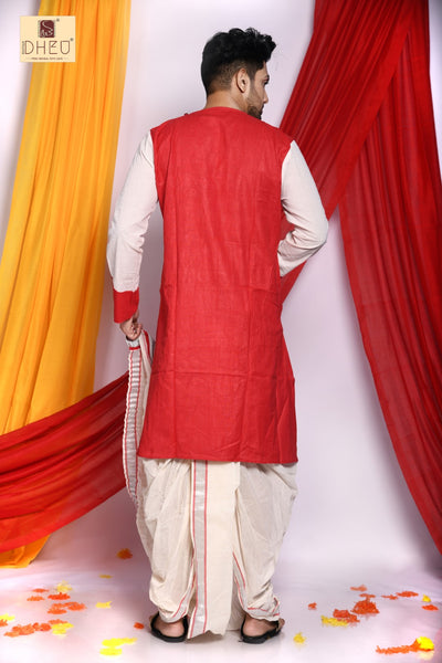 Gaye Holud- Mekhela-Kurta Couple Set