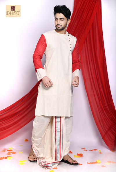 Notun Bou - Dheu Designer Mekhela Couple set
