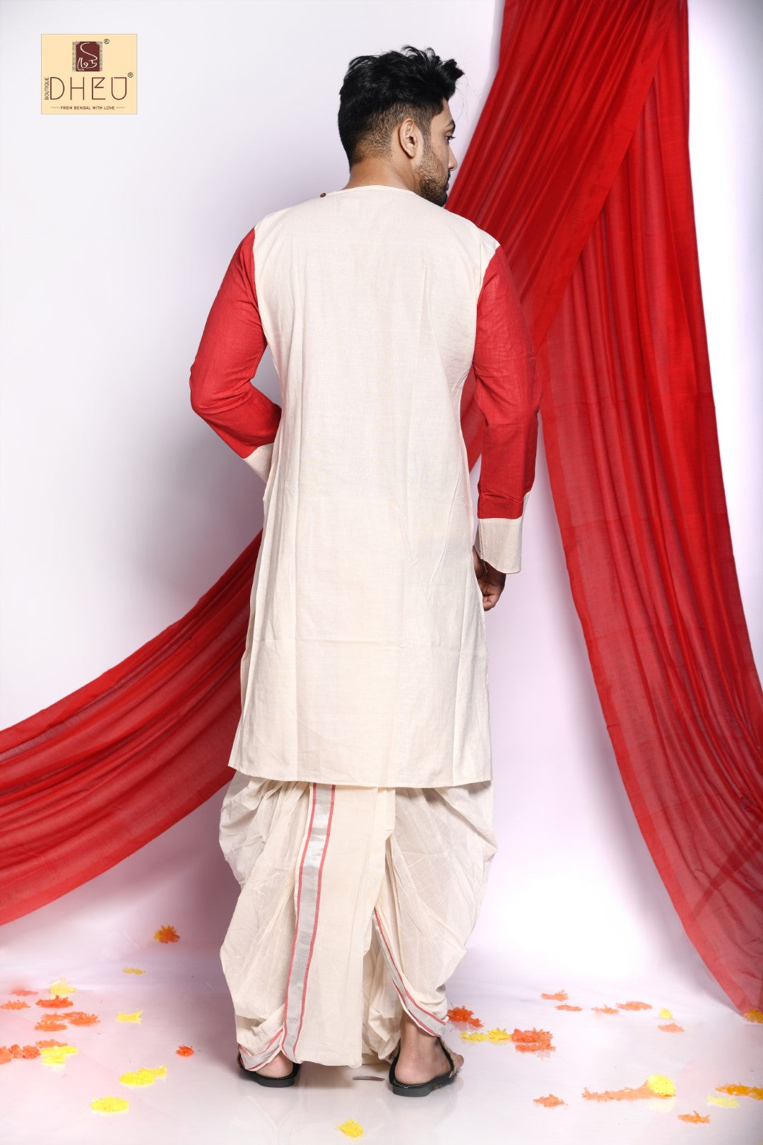 Notun Bou - Dheu Designer Mekhela Couple set