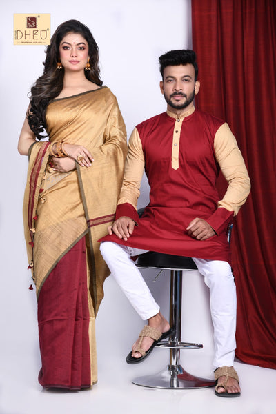 Dil Dhadakne do-Kurta-Saree Couple Set