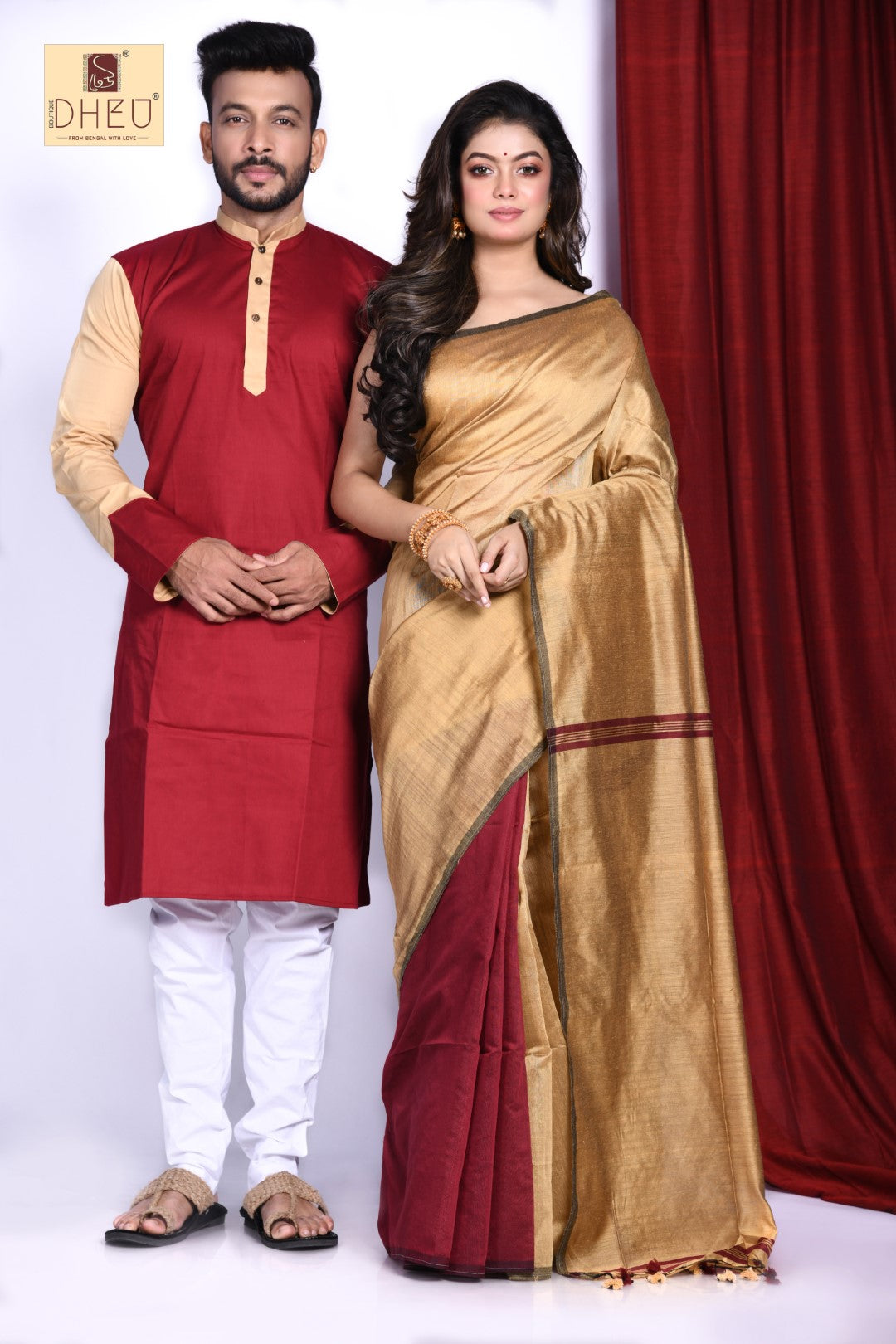 Dil Dhadakne do-Kurta-Saree Couple Set