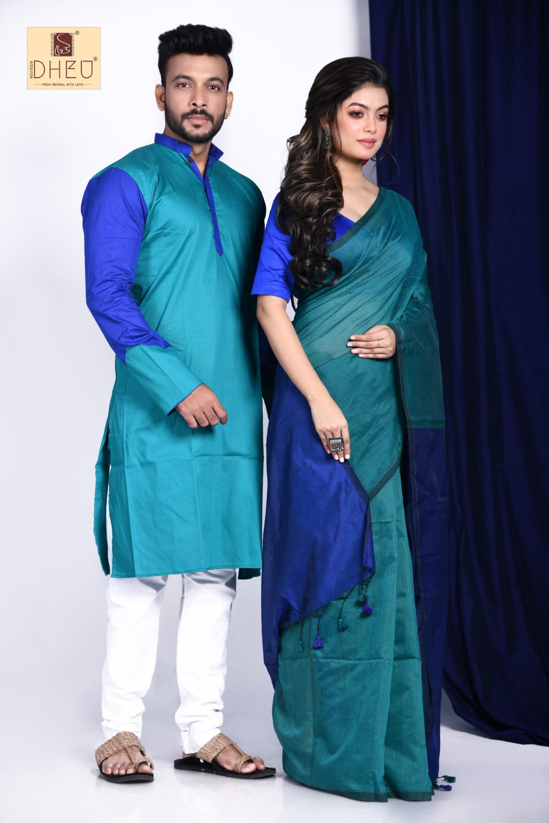 Tum Ho to- Saree-Kurta Couple Set