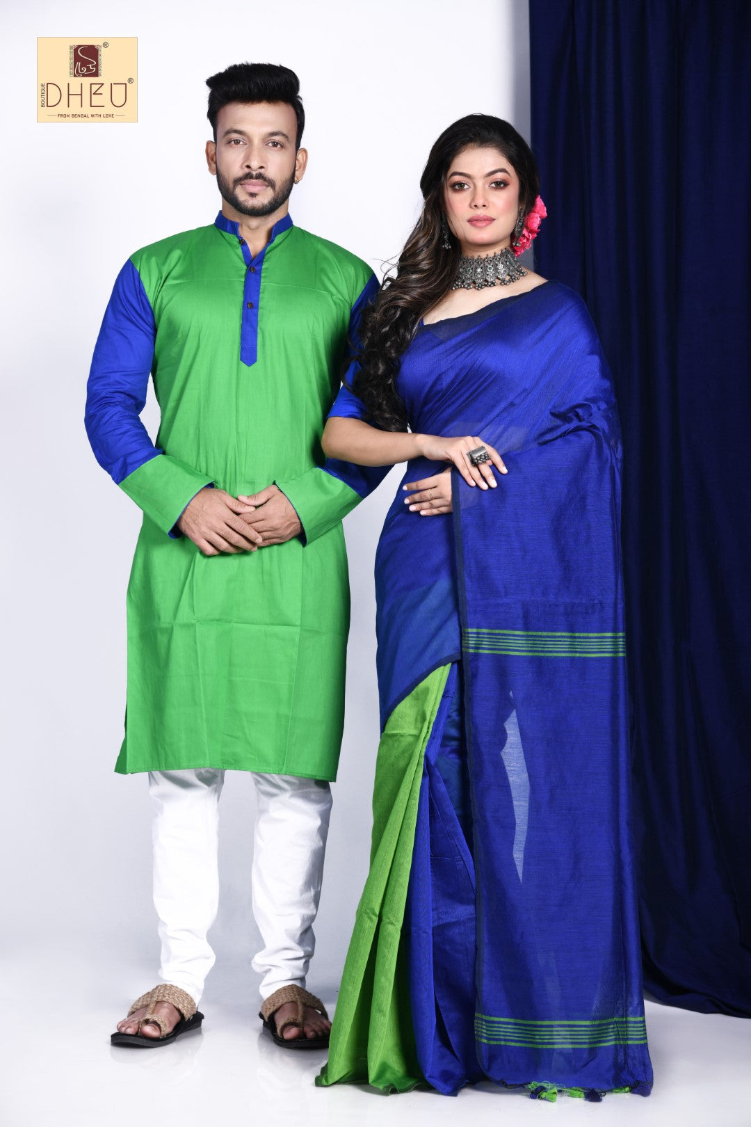 Tomar Ami- Kurta-Saree Couple Set