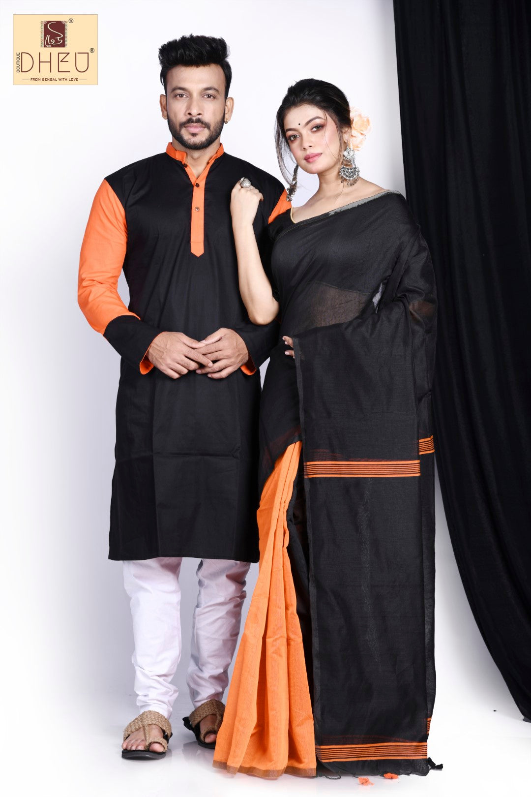 Hum Tum-Kurta-Saree Couple Set