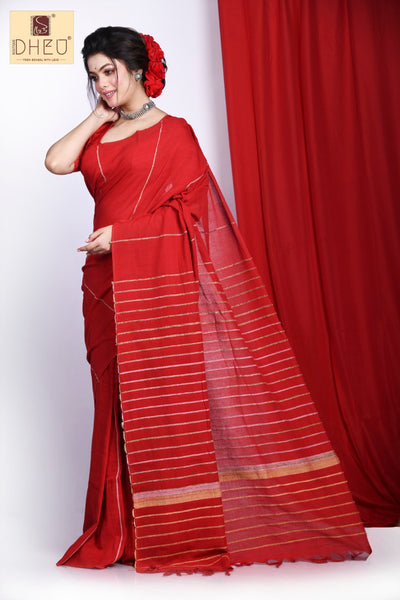 Begonia Red- Khadi Couple Set