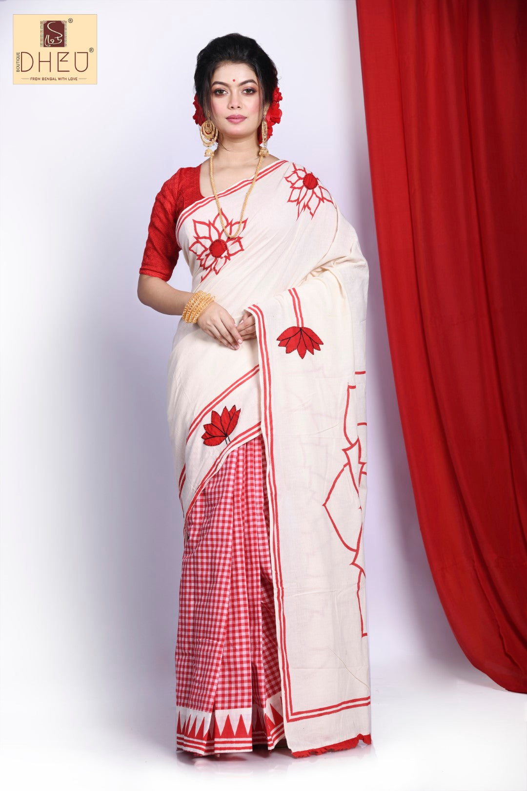 Maha Astamir Saaj- Saree-Kurta Couple Set