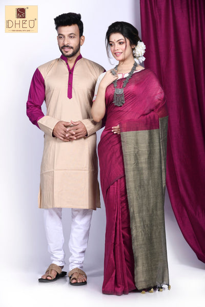 Bazigaar- Kurta-Saree Couple Set