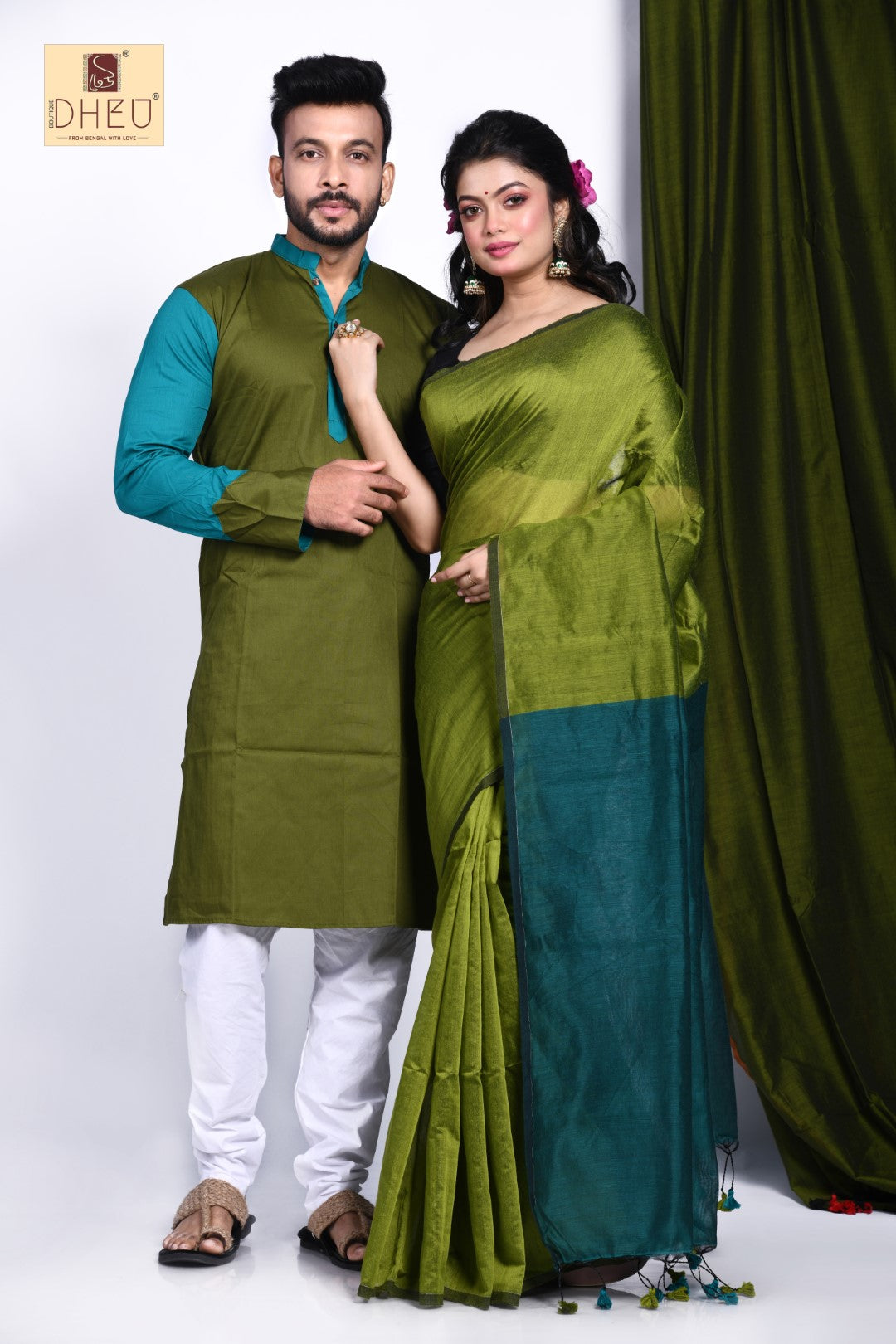 Mohabbatein-Saree-Kurta Couple Set
