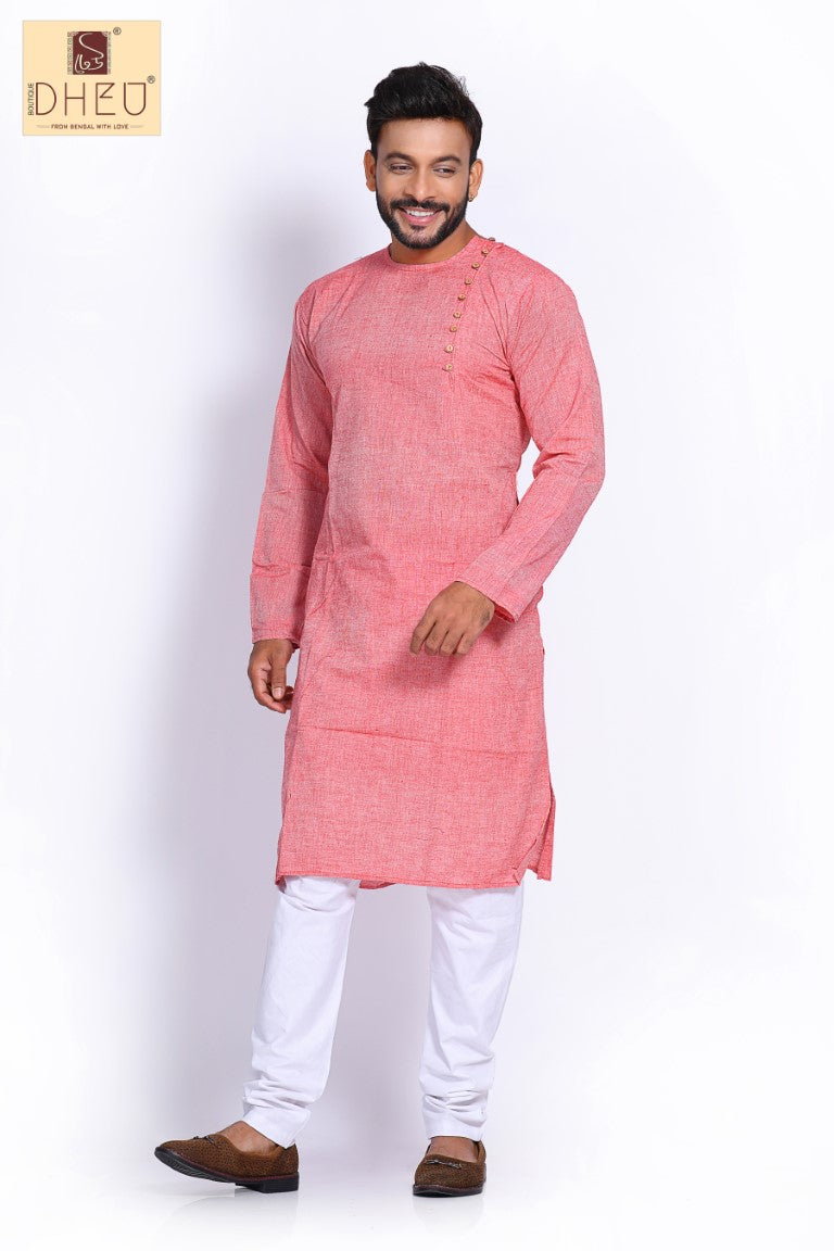 Vibrant peach designer kurta at low cost in dheu.in