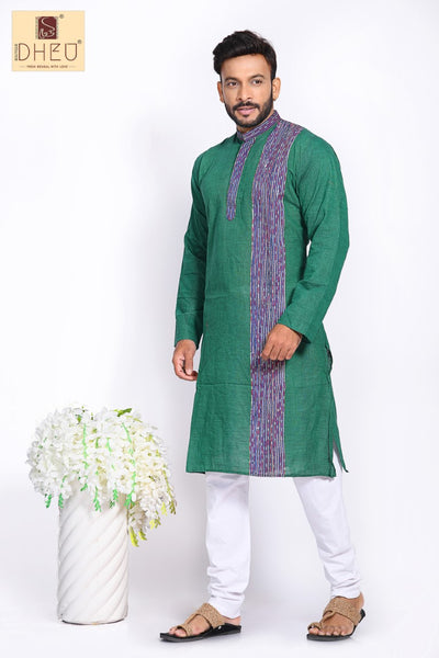 Vibrant green designer kurta at low cost in dheu.in